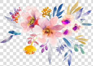 January Clipart Watercolor   Transparent Watercolor Flower Borders  HD Png Download