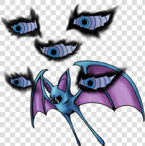 Zubat Used Mean Look Game Art Hq Pokemon Art Tribute   Zubat Used Mean Look  HD Png Download