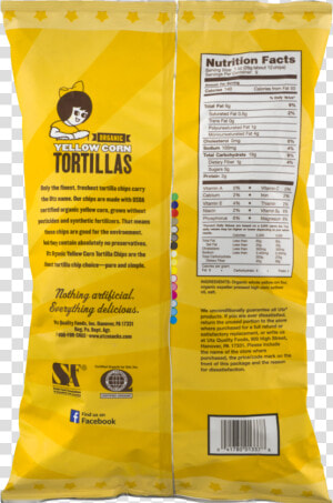 Utz Tortillas  Organic Yellow Corn   Packaging And Labeling  HD Png Download