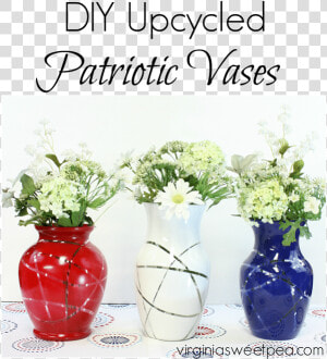 Diy Upcycled Patriotic Vases   Upcycled Vases  HD Png Download