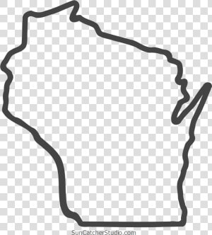 Free Wisconsin Outline With Home On Border  Cricut   Wisconsin State Outline  HD Png Download