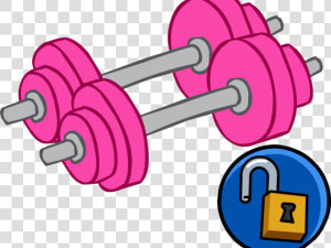 Dumbbells Clipart Fitness   Dumbbells Club Penguin  HD Png Download