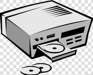 Computer Dvd Player Tools Free Black White Clipart   Dvd Player Clipart Png  Transparent Png