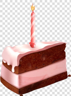 Cake   Transparent Birthday Cake Slice Png  Png Download