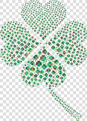 Green Four Leaf Clover Fractal No Background Clip Arts  HD Png Download