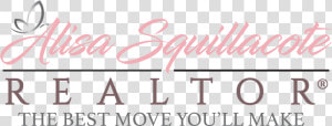 Alisa Squillacote  Realtor Logo   Calligraphy  HD Png Download