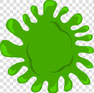 6 Cartoon Green Slime Blots Vector 3   Circle  HD Png Download