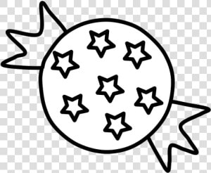 Hard Candy  Star Wrapper  Black And White   Candy Black And White Cartoon  HD Png Download