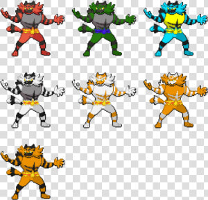 Incineroar Sprite Recolors What S Your Favorite By   Incineroar Sprite  HD Png Download