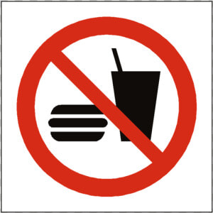 No Eating Or Drinking Symbol Sign   No Eating And Drinking Sign  HD Png Download