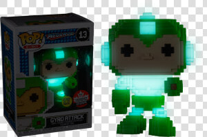 Mega Man Glow In The Dark 8 bit Funko Pop Vinyl Figure   Pop Vinyl  HD Png Download