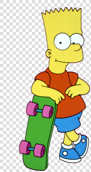 Transparent Skateboard Clipart   Bart Simpson Skateboard  HD Png Download