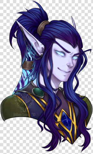 Ears Drawing Night Elf   Void Elf Art Male  HD Png Download