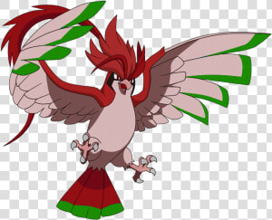 Mega Pidgeot Anime Style By Alexalan da0idjv   Pidgeot Mega Evolution Vs Ho Oh  HD Png Download