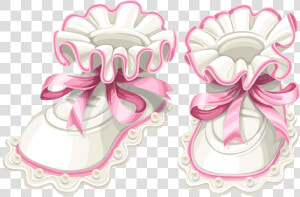 Transparent Girls Shoes Clipart   Pink Baby Booties Clipart Png  Png Download