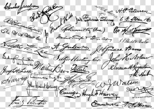 Old Fashioned Signatures  HD Png Download