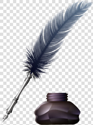 Transparent Inkwell Clipart   Ink Feather Pen Png  Png Download