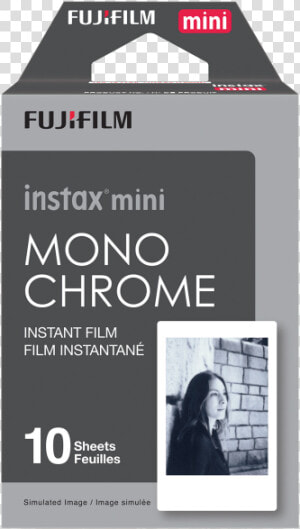 Fujifilm Instax Mini Instant Film Monochrome   Fujifilm Instax Share Sp 2  HD Png Download