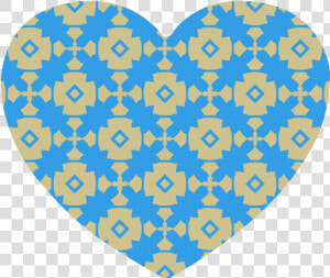 Blue Gold Geometric Heart shaped Mousepad   Heart  HD Png Download