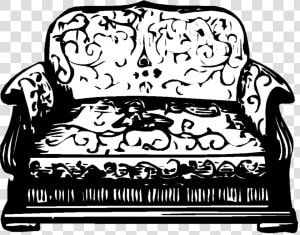 Sofa Couch Vintage Free Picture   Мебель Чернобелая Пнг  HD Png Download