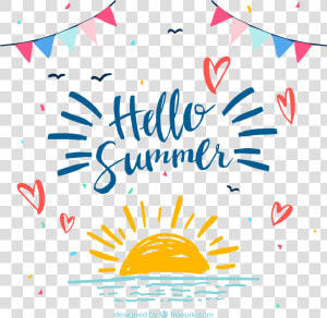 Hello Summer Png Image   Vector Hello Summer 2018  Transparent Png