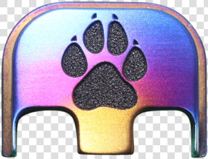 Dog Paw Titanium Flame Anodized Finish Back Plate   Paw  HD Png Download