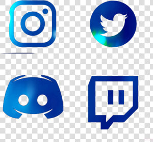 Blue Icons Includes    Youtube Outro Social Media  HD Png Download