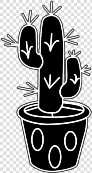 Cactus Silhouette   Prickly Pear  HD Png Download