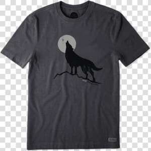 Men S Howling Wolf Crusher Tee   Life Is Good Beagle Shirt  HD Png Download