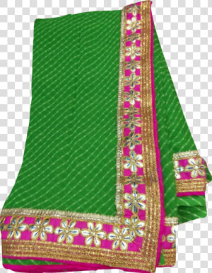 Beautiful Jaipuri Rajasthani Leheriya Gota Patti Sarees   Gota Patti Rajasthani Saree  HD Png Download