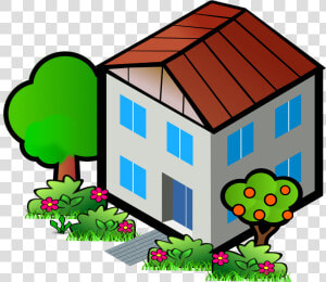 City House Clipart   Flat Roof House Clipart  HD Png Download