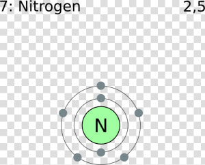 Electron Shell 007 Nitrogen   Nitrogen Outer Shell Electrons  HD Png Download