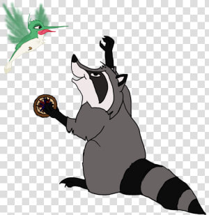 Clip Art Raccoon In Pocahontas   Meeko And Flit Png  Transparent Png