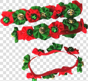 Jingle Bell Christmas Collars   Garden Roses  HD Png Download