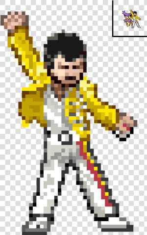 Transparent Freddie Mercury Png   Freddie Mercury Pixel Art Minecraft  Png Download