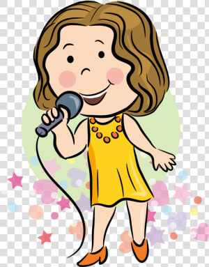 Transparent Singing Clip Art   Singing Girl Clipart Png  Png Download