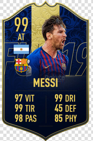 Messi Equipe De L Année Toty Fut   Messi Toty Fut Draft 19  HD Png Download