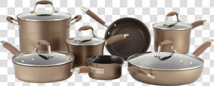 Pots  amp  Pans Bronze Collection Non Stick Milk Pan 16   Lid  HD Png Download