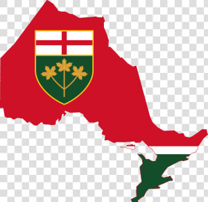 Flag Map Of Ontario  HD Png Download