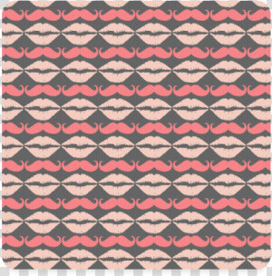 Pink Gray Hipster Mustache And Lips Square Coaster   Handkerchief  HD Png Download