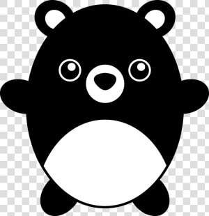 Cute Chubby Black Teddy Bear   Black Bear Cute Clipart  HD Png Download