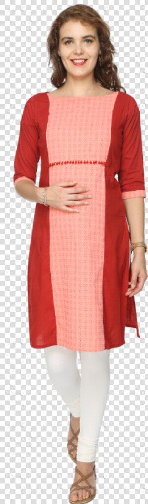 Maroon Nursing Kurta   Formal Wear  HD Png Download