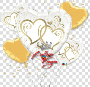 Entwined Gold Hearts Bouquet   Entwined Heart  HD Png Download