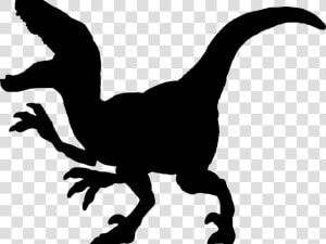 Velociraptor Clipart Dinosaur Silhouette  HD Png Download