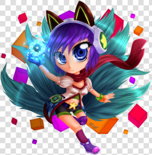 Graphic design   Ahri Chibi Png Arcade  Transparent Png