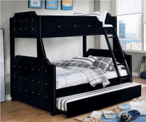 Twin Over Full Bunk Bed Upholstered  HD Png Download