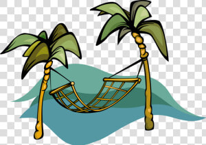 Palm Tree And Hammock Clipart Picture Transparent Library   Beach Hammock Clipart Transparent Background  HD Png Download