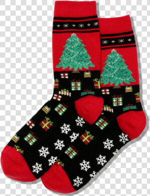 Women S Christmas Tree Crew Socks Class Slick Lazy   Sock  HD Png Download