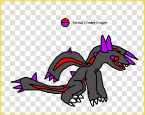 Yveltal Ender Dragon Fusion   Cartoon  HD Png Download