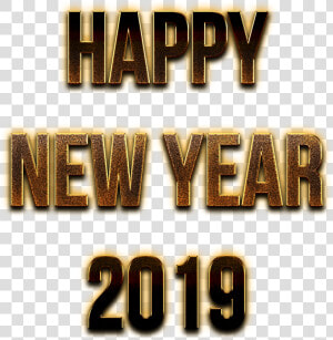 Happy New Year 2019 Golden Letters   Happy New Year 2019 Letters  HD Png Download